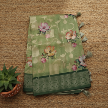 Zari Woven Chanderi  Saree