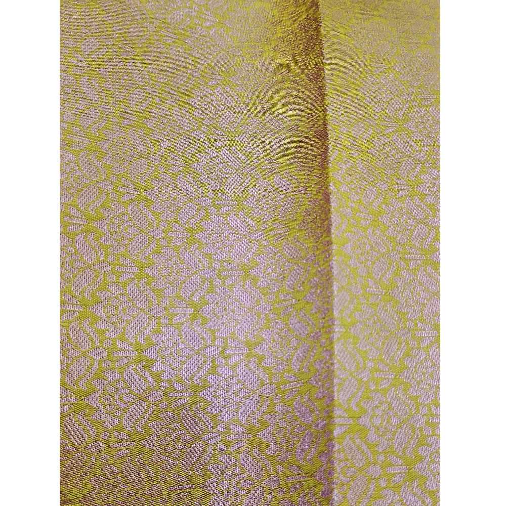 Mehandhi Green borderless Semi Silk Saree