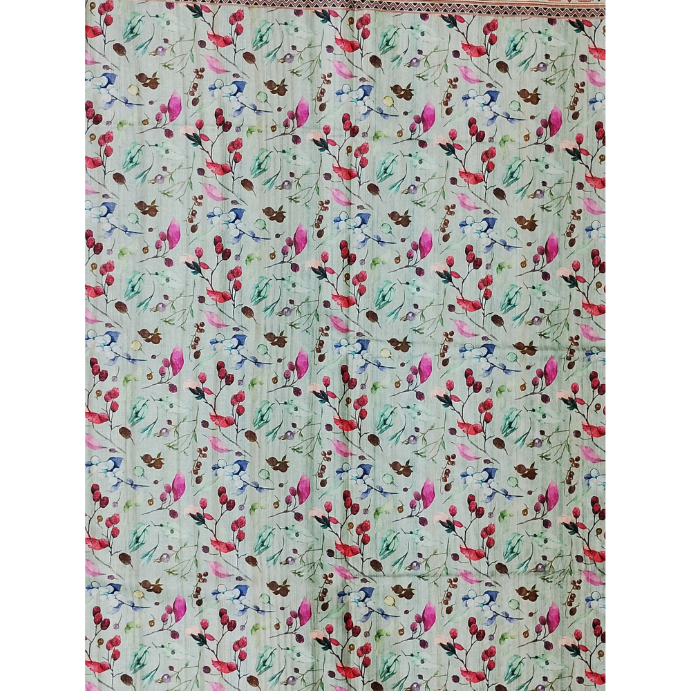 Green n Beige combination Semi Tusser Saree