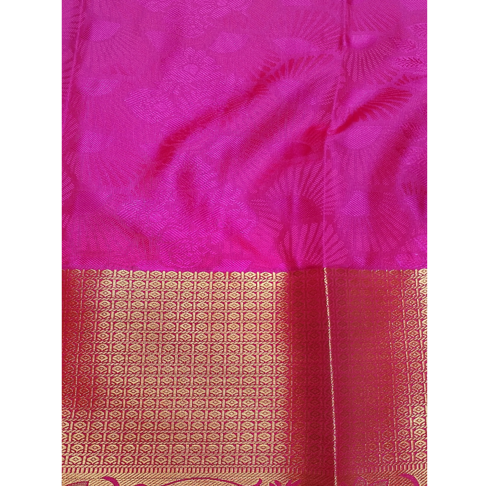 Rama Blue n bright blue colour combination Semi Art Silk Saree