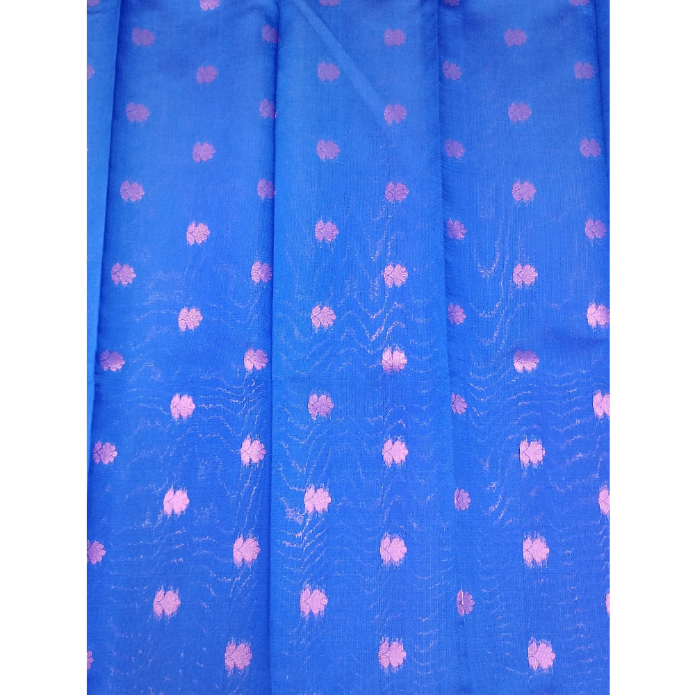 Ink Blue borderless Semi Silk Saree