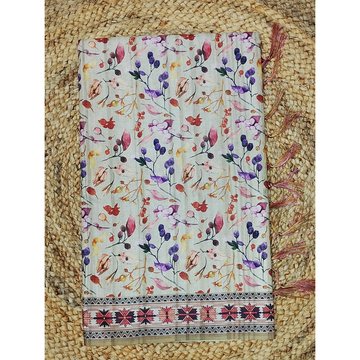 Wheat colour n Beige Combination Semi Tusser Saree