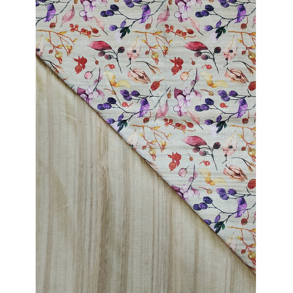 Wheat colour n Beige Combination Semi Tusser Saree