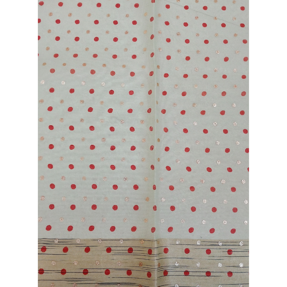 Distemper Green Organza Saree