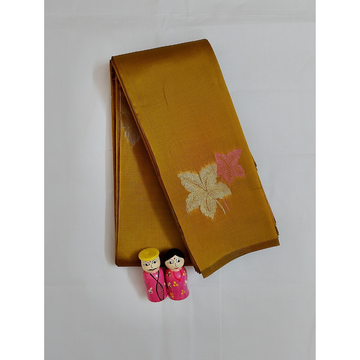 Mehandhi Green borderless Semi Silk Saree