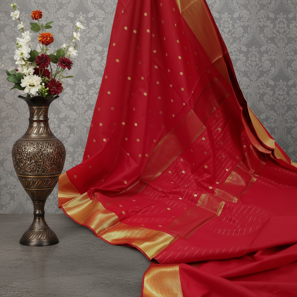 Red Colour Nayanthara Sarees