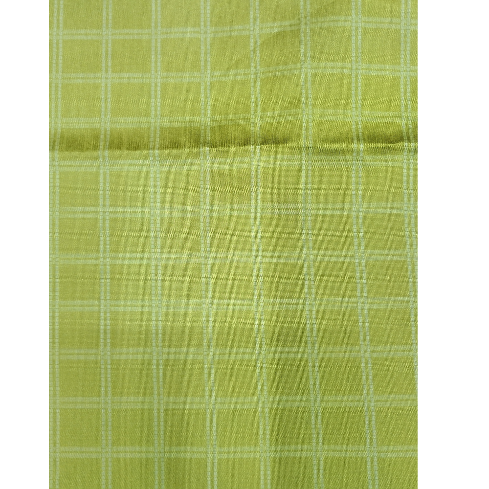 Light Olive Green with Lemon Yellow Border Pallu Blouse Semi Tusser Saree