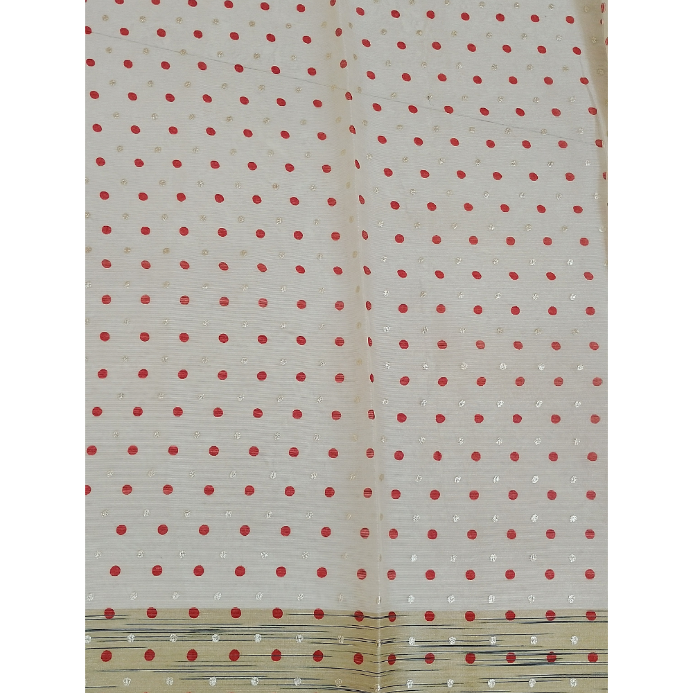 Pearl White Organza saree