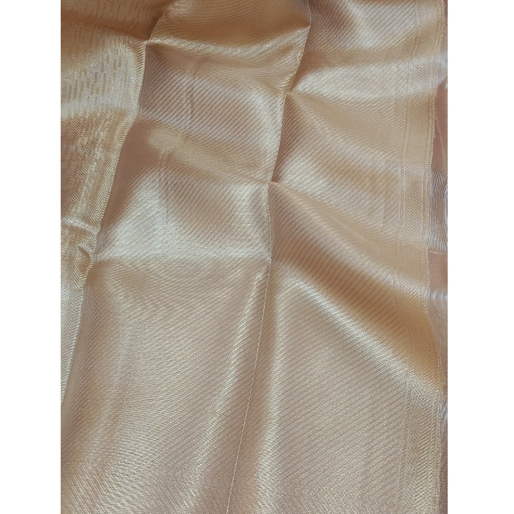 Beige Colour Tissue Silk Saree