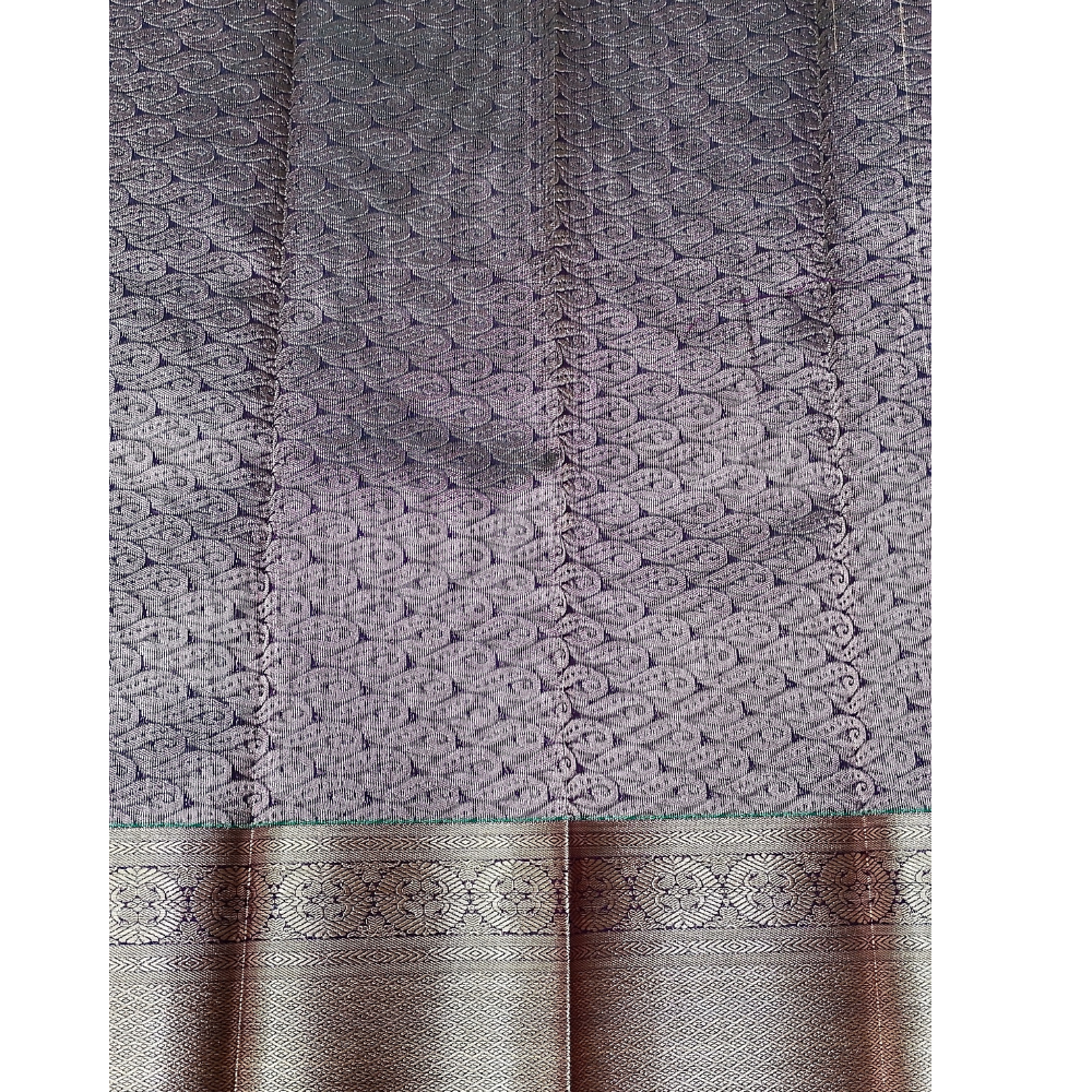 Green Colour with Blue blouse n pallu Premium Silk Cotton Saree