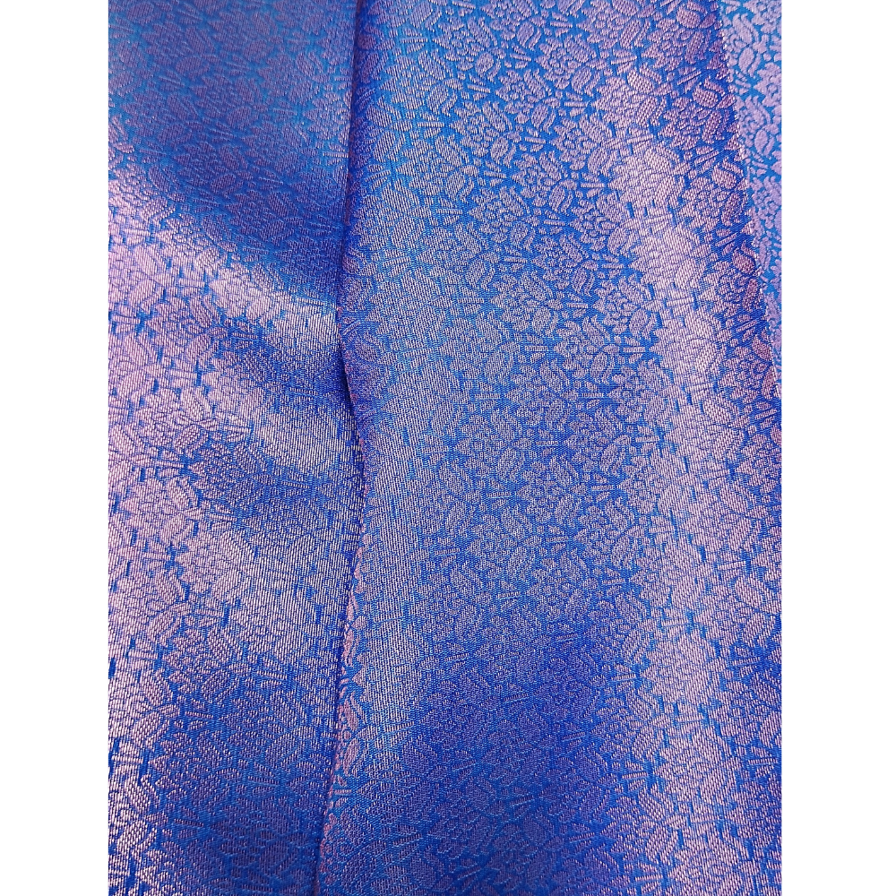 Ink Blue borderless Semi Silk Saree