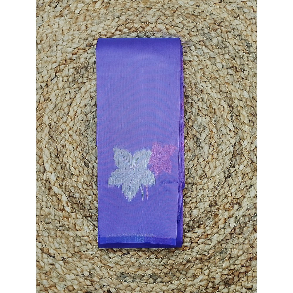 Purple borderless Semi Silk Saree