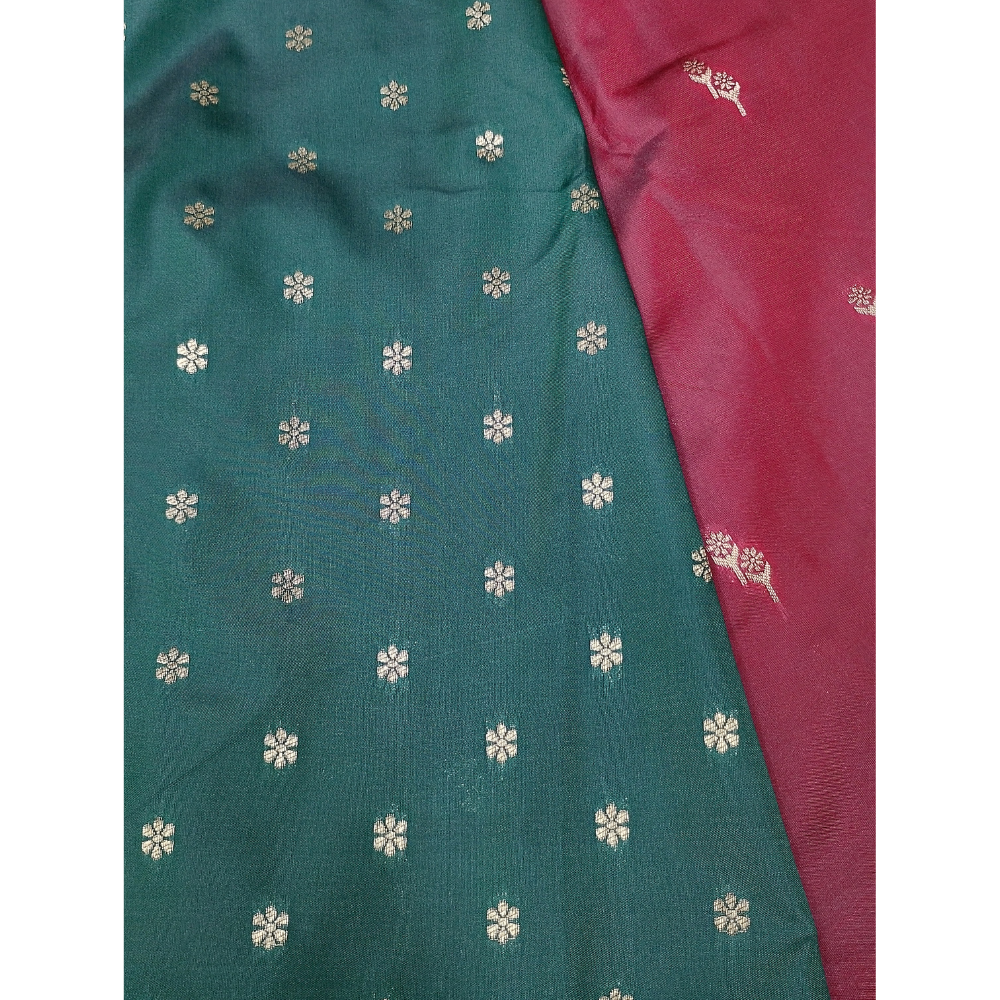 Maroon colour with brown blouse n pallu Semi Soft Silk Saree