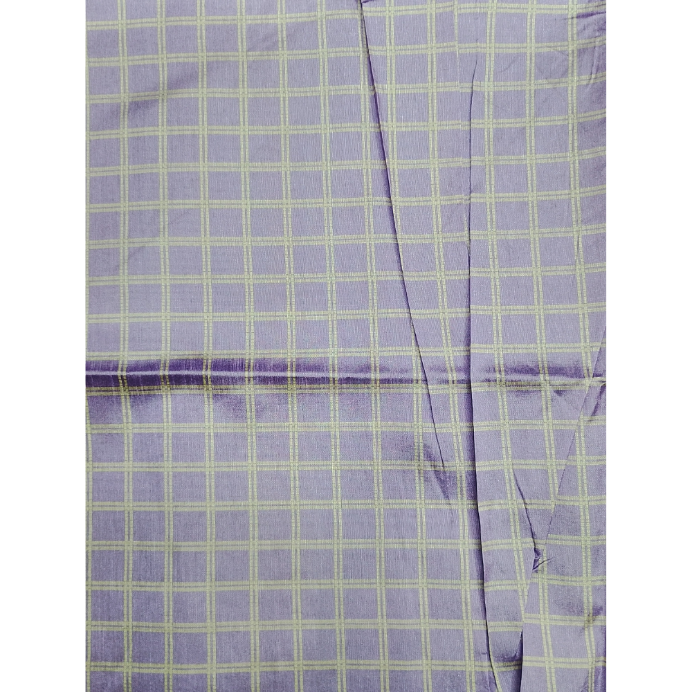 Violet with Purple border Pallu n blouse Semi Tusser Saree