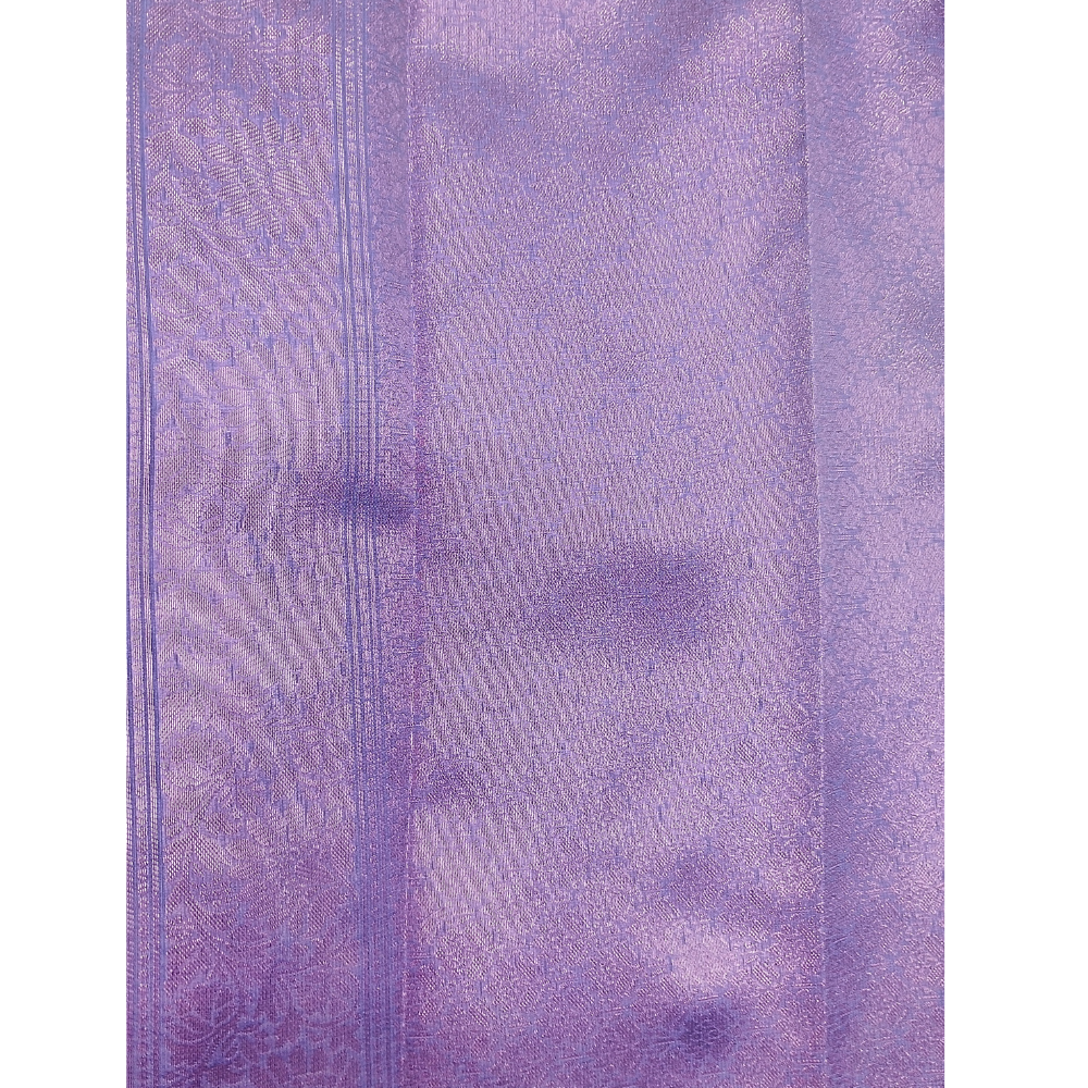 Purple borderless Semi Silk Saree
