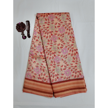 Beige colour Geecha Tusser Saree