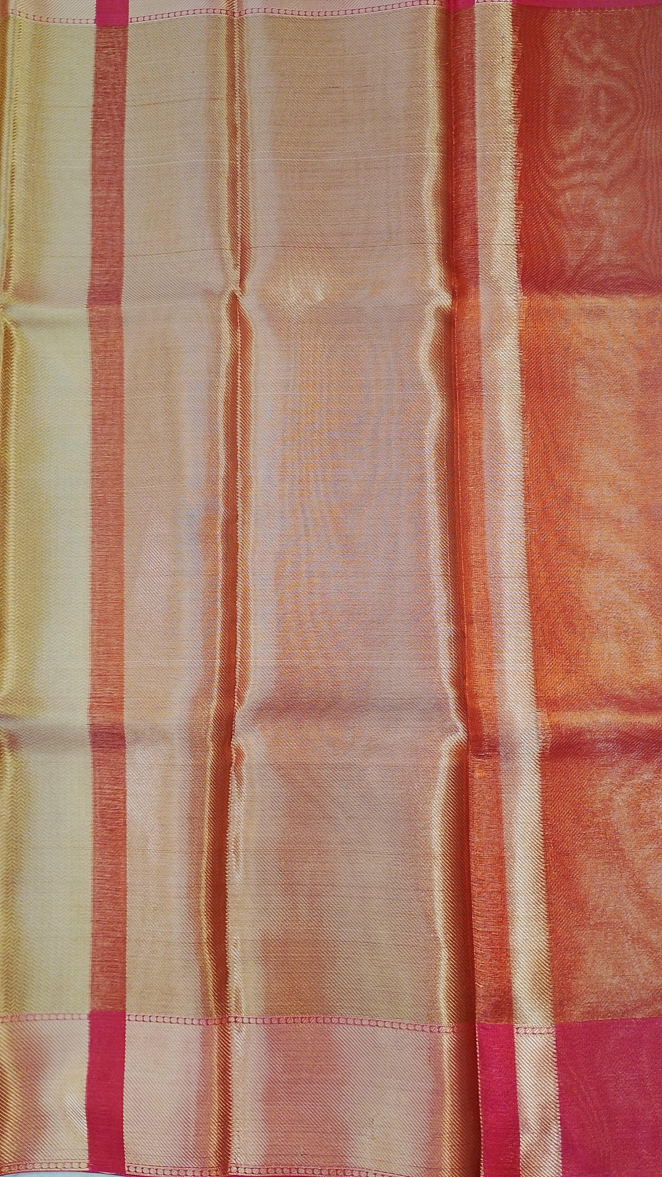 Jyothika Inspired Saree Gold n Pink Tissue Saree