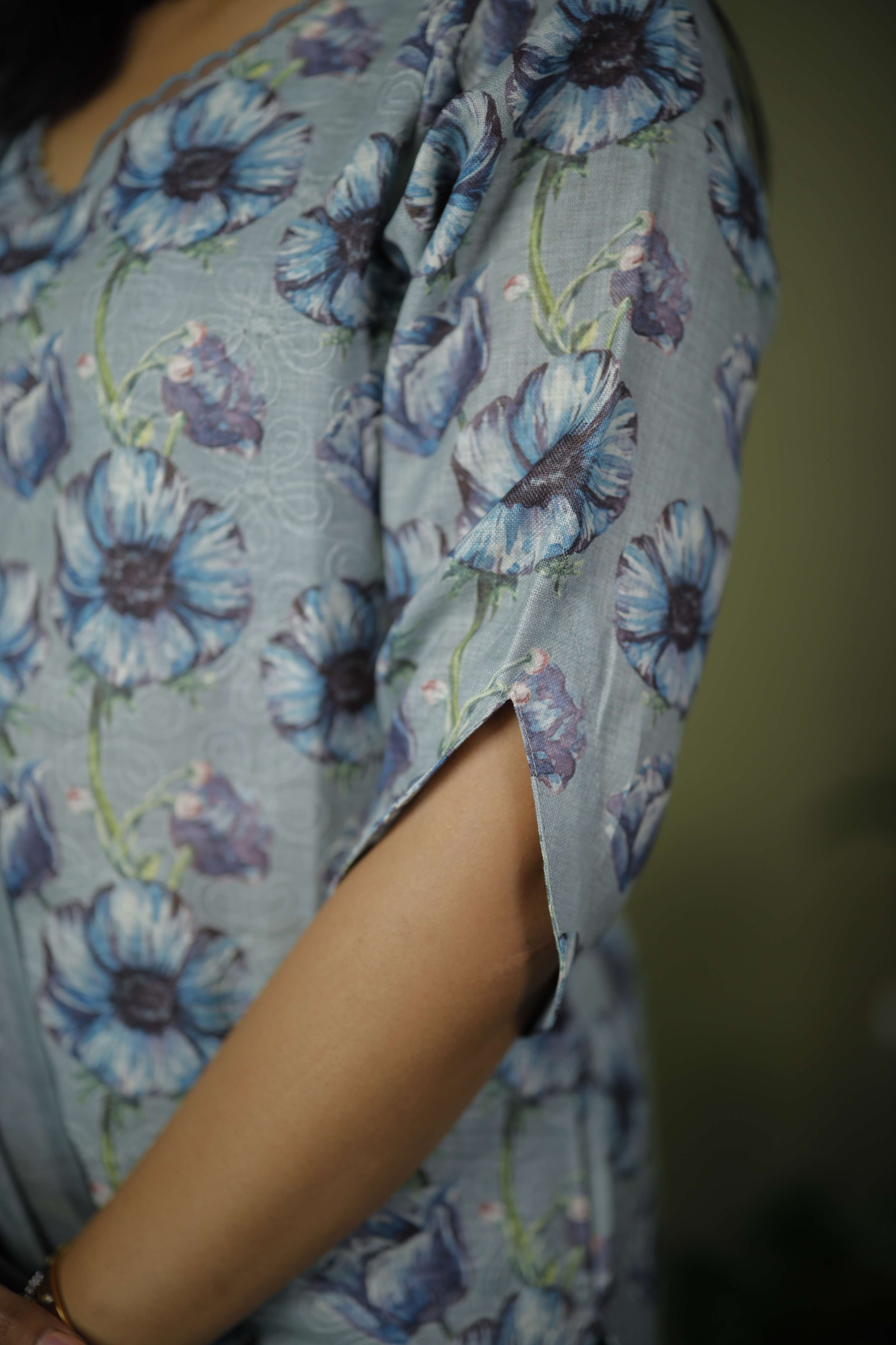 CHANDERI COTTON KURTA SET WITH DUPATTA