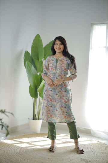 COTTON KURTA SET