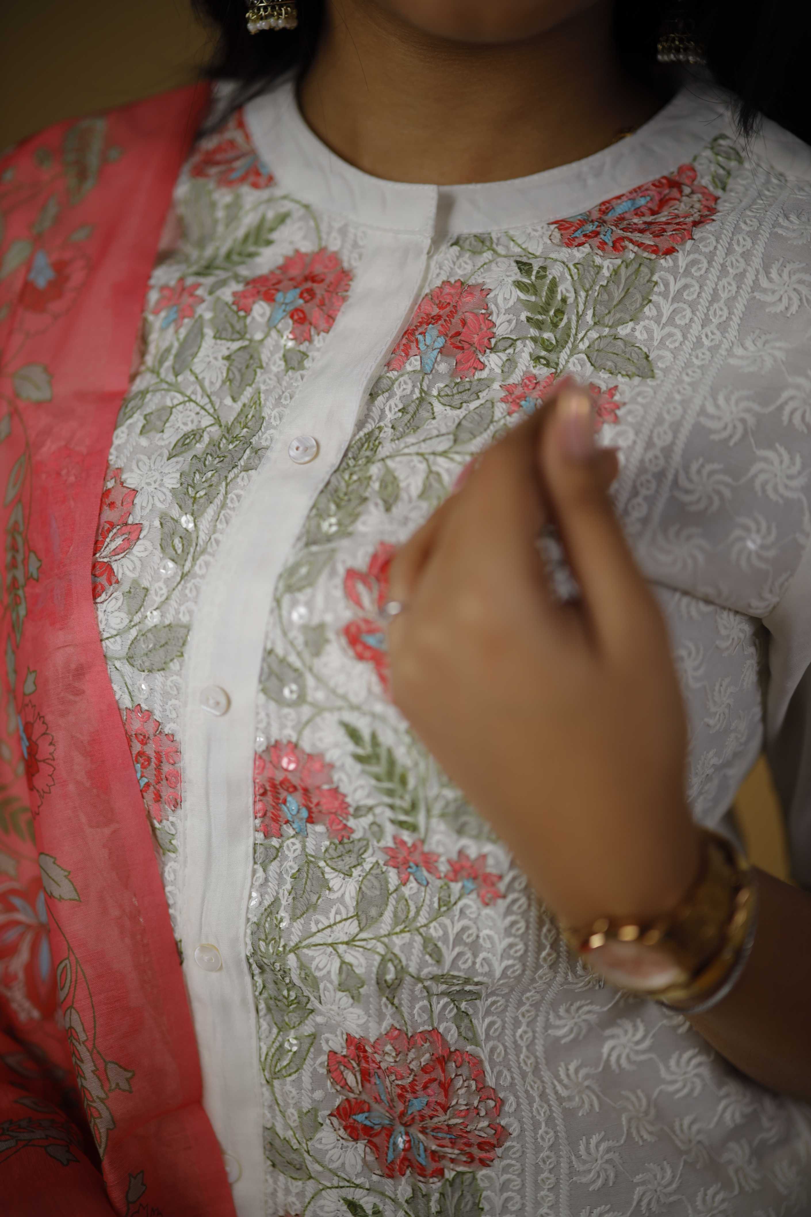 COTTON KURTA SET WITH DUPATTA