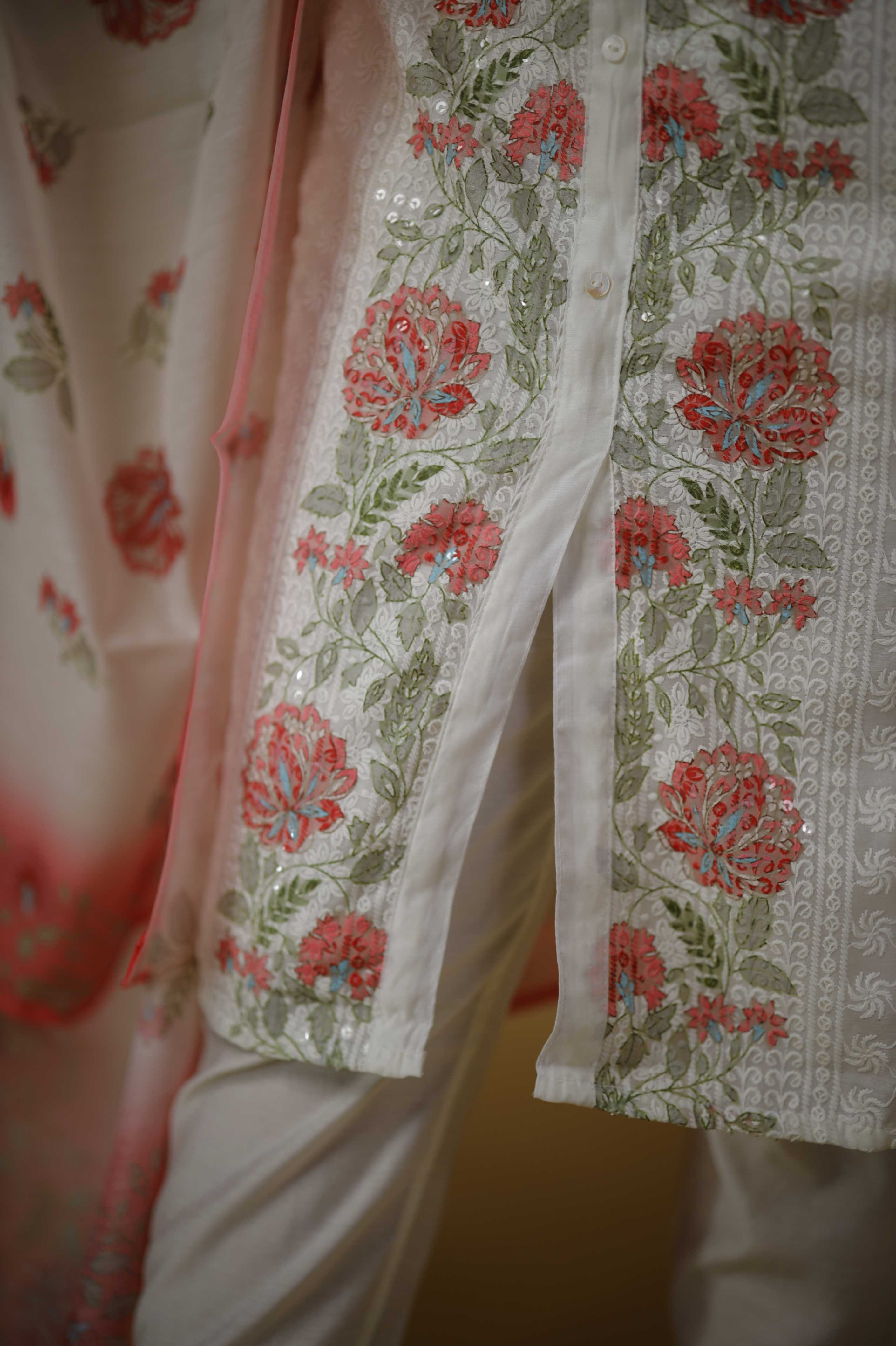 COTTON KURTA SET WITH DUPATTA